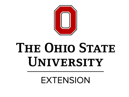 Red O amid a light grey background and the words The Ohio State University Extension in black letters
