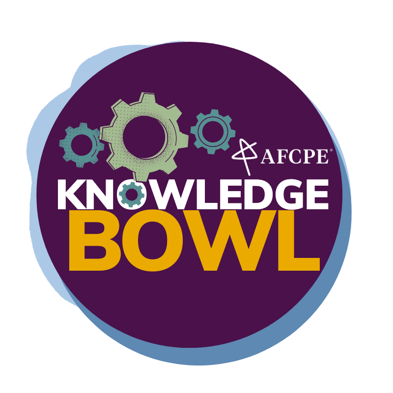 This is the purple logo for AFCPE Knowledge Bowl