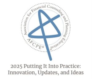 the blue AFCPE star and description of the Putting it into practice award