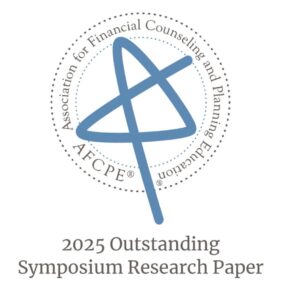 blue star representing AFCPE and the outstanding symposium research paper