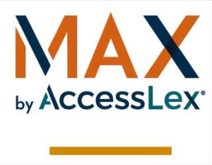 blue and orange MAX by AccessLex logo