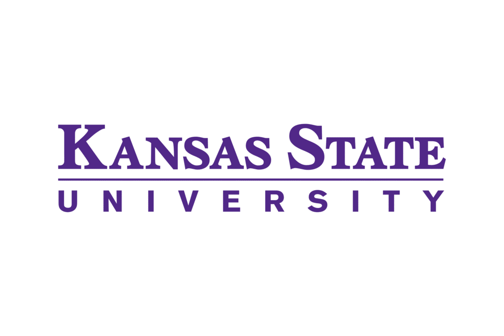 purple lettering of kansas state university logo
