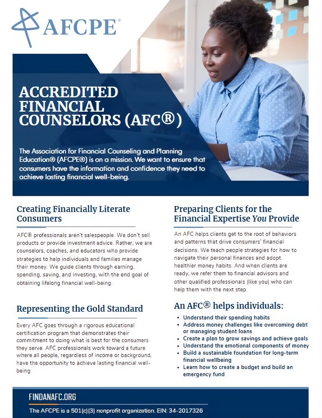 This is an example of a flyer an AFC can customize and share with referral partners.