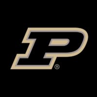 The black and yellow outlined P for purdue university logo